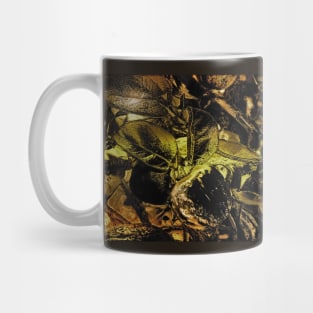 Persimmon in Chiaroscuro with Gold Tones Mug